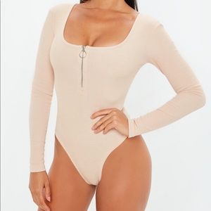 Missguided | Tops | Peachy Nude Pink Body Suit | Poshmark